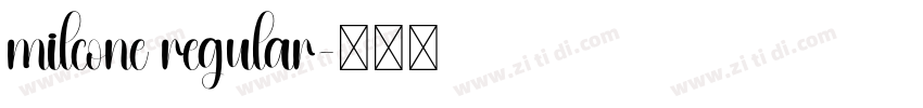 milcone regular字体转换